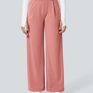Halara Flex DayStretch High Waisted Pocket Straight Leg Work Pants in Candy Pink